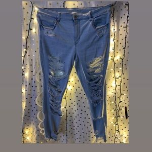 Light blue Ripped American Eagle Jeans